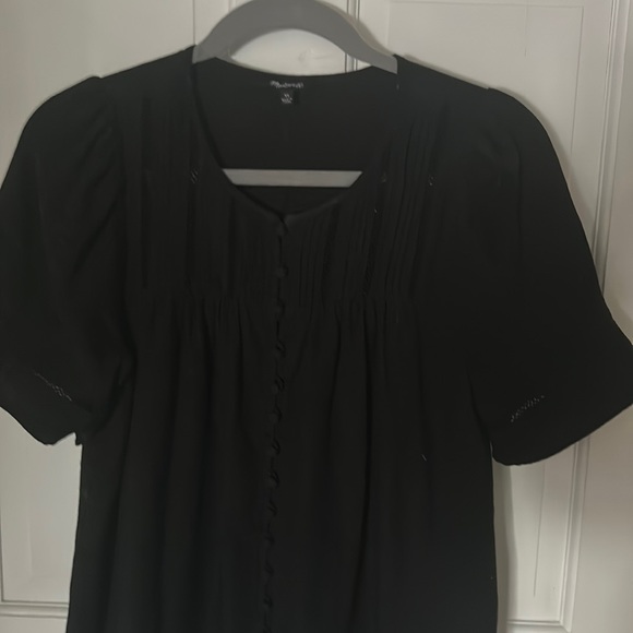 Black Madewell short sleeve button down mini dress - Picture 2 of 2